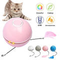 Amazon beliebte Promotion USB-Lade 360-Grad-automatisch-rotierende Katzenspielzeugkugel Interaktive Smart Pet Pet Supplies